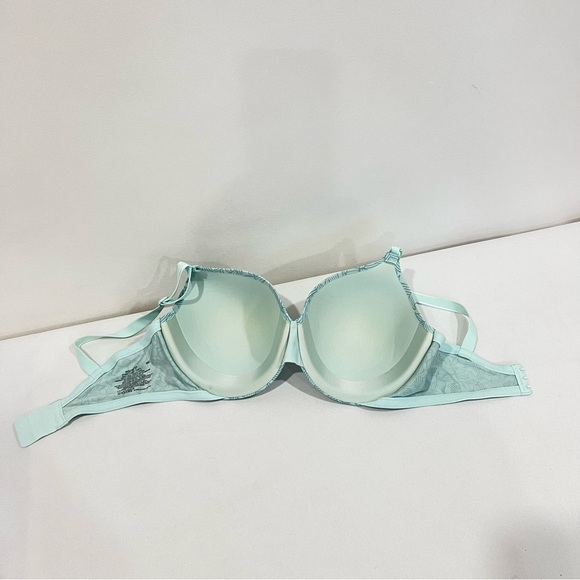 Warner's Bra Mint Green Floral Size 38D Full-Coverage Underwire Lightly Lined - Picture 3 of 11